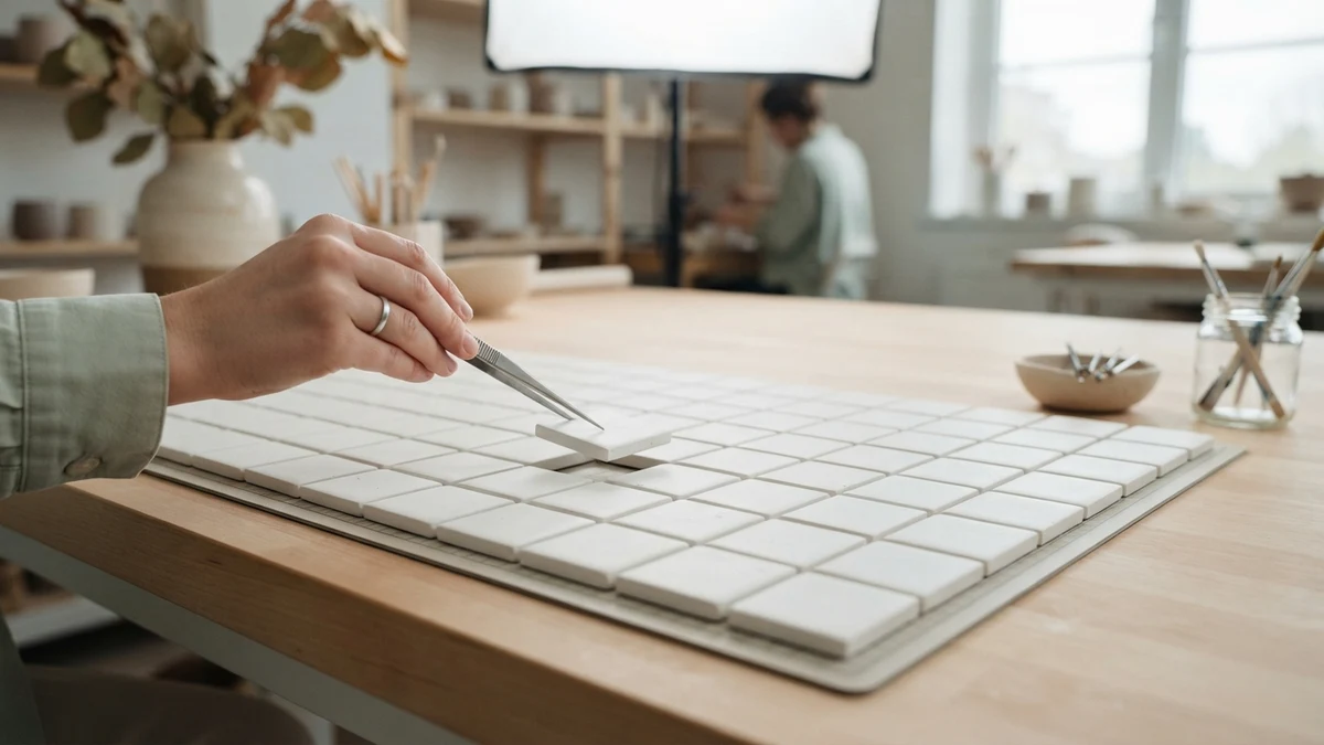 Blank white tiles in a grid illustrating generated test data as the alternative